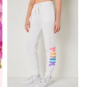 FLEECE BAGGY CAMPUS SWEATPANTS - Optic Gradient Sans Logo S